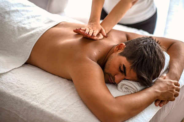 Man getting a back massage